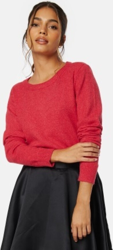 Viril O-neck L/S Knit Top Barbados Cherry XXL