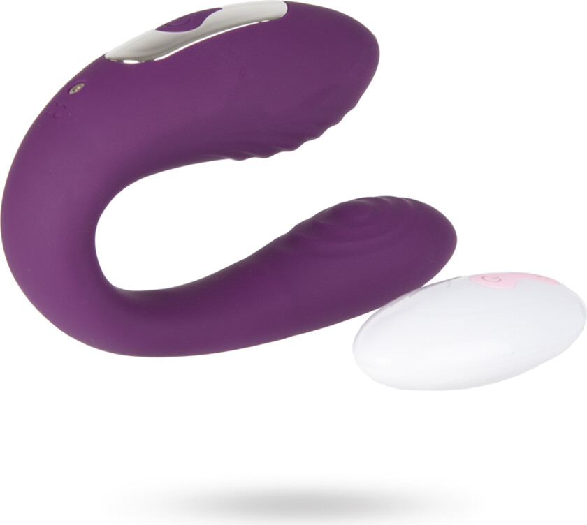 Oppladbar Parvibrator med Trådløs Fjernkontroll - Lilla