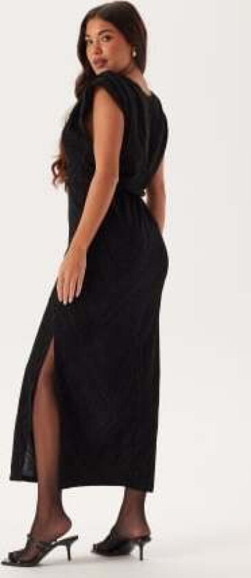 Vizoe O-neck S/L ANKLE DRESS A Black Beauty L