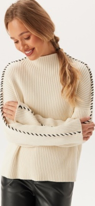 Onlqueenie Ls Contrast High Ne Birch/Black XL