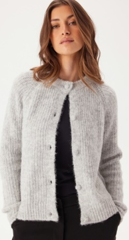 Onlmaggie Life Ls O-neck Cardi Light Grey Melange XL