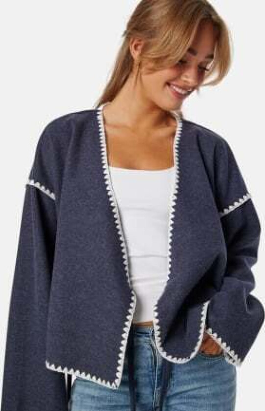 Virise Cardigan Navy Blazer Det:w Chain Stitch 42