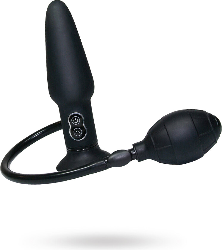 True Black Vibrating Anal Plug