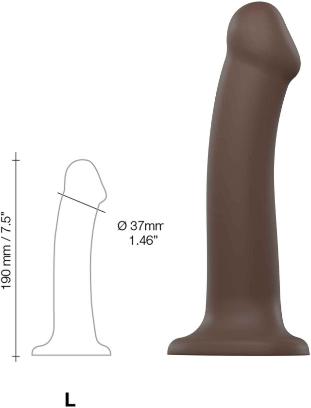 Bøybar Dildo Dual Density Large -19 cm