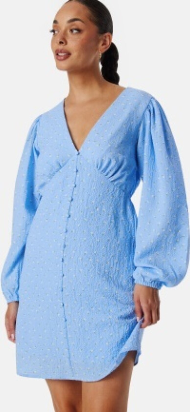 Vmamanda LS V-Neck short dress Blue/Patterned XS