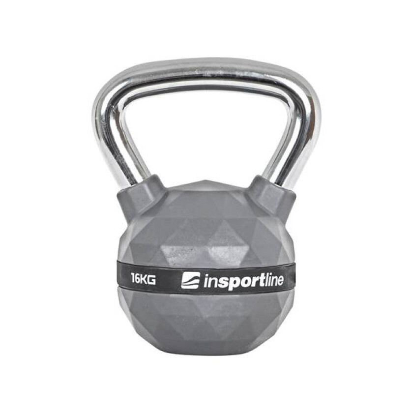 Gummibelagt Kettlebell inSPORTline PU 16 kg