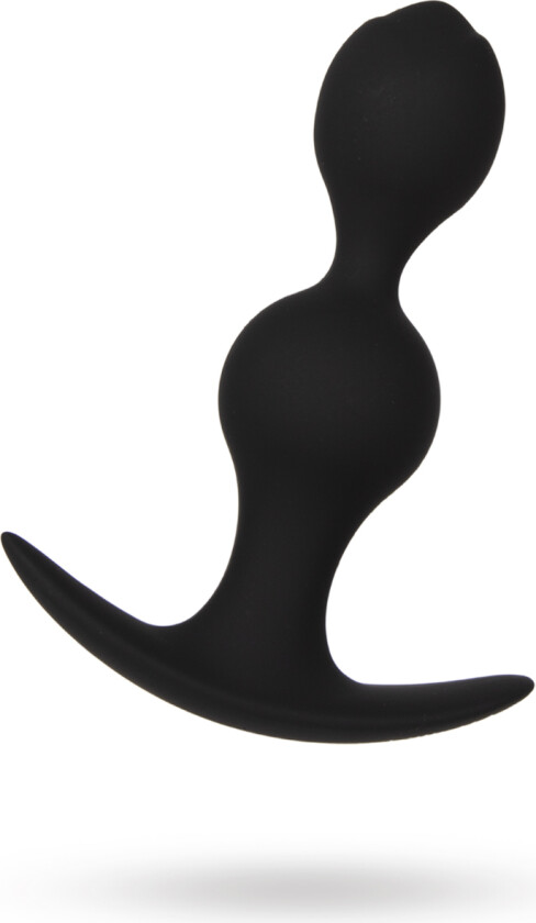 Anal Plug With Double Internal Beads - Black