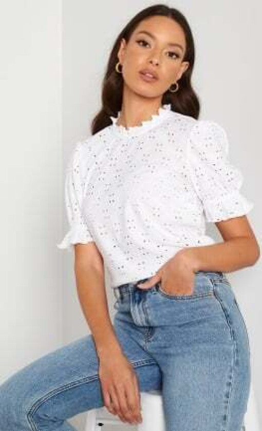 Vikawa S/S Flounce Top Optical Snow M