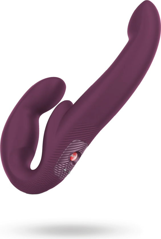 SHARE VIBE PRO VIBRATING DOUBLE DILDO - BURGUNDY