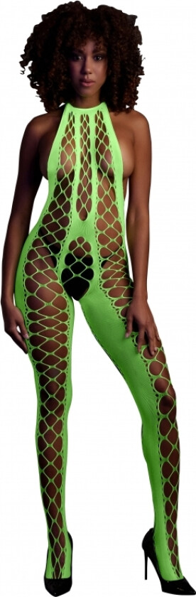 Green Bodystocking with Halterneck