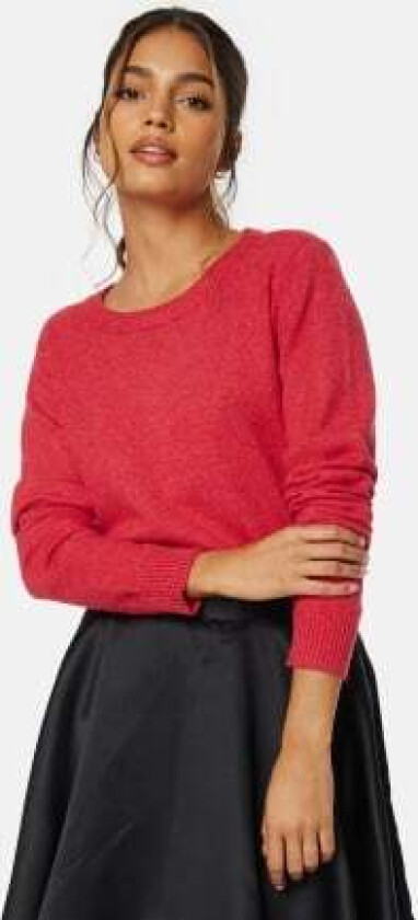 Viril O-neck L/S Knit Top Barbados Cherry L