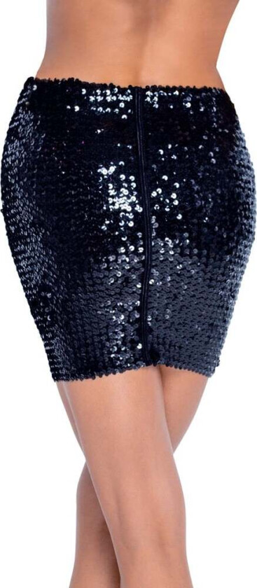 Black Sequin Party Skirt