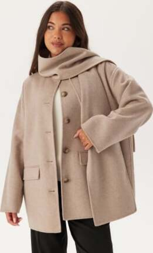Slfpam Handmade Scarf Jacket Sandshell 40