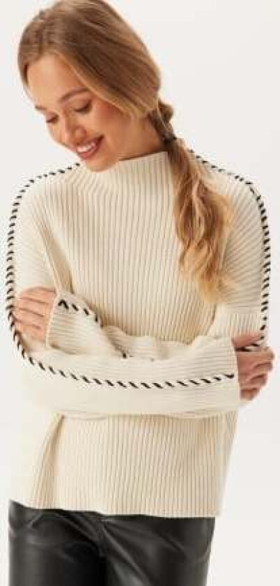 Onlqueenie Ls Contrast High Ne Birch/Black M
