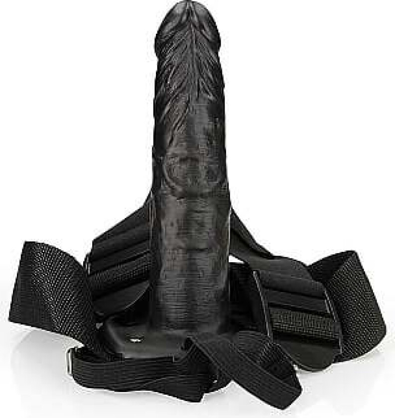 Hollow Strap-on without Balls 20,5 cm - Black