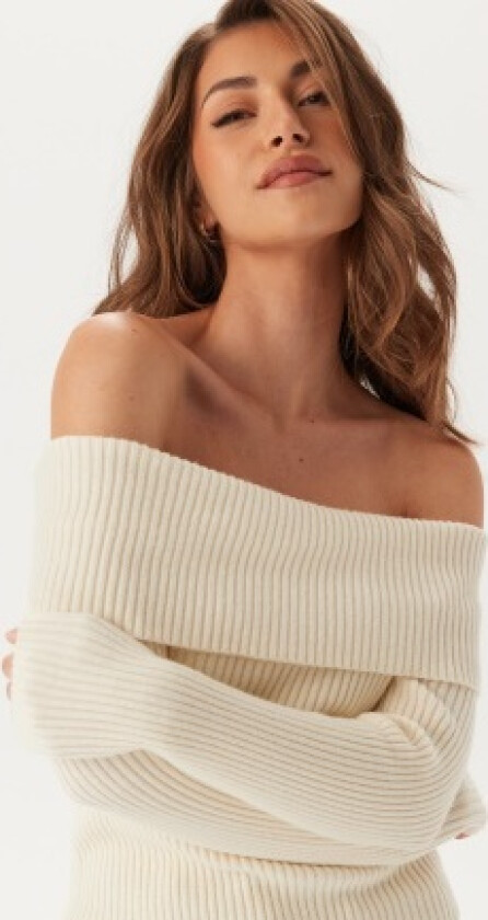 Onlkatia Ls Off Shoulder Knt Whitecap Gray XS