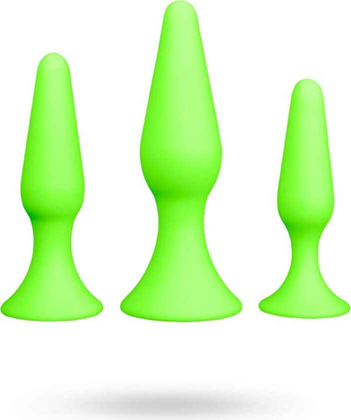 Butt Plug Set - Glow in the Dark - Neon