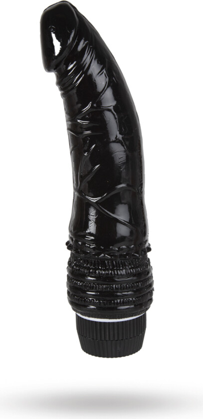 19cm Realistic Vibrating Dong - Svart