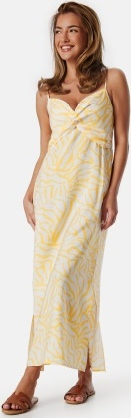 Vidogma eva S/L ankle dress Yellow/Patterned 42