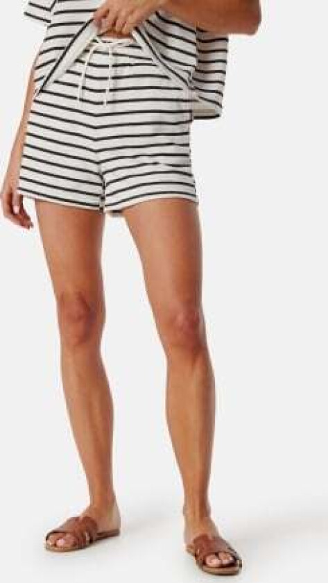 Pcchilli Summer HW Shorts Cloud Dancer Stripes:BLACK XL