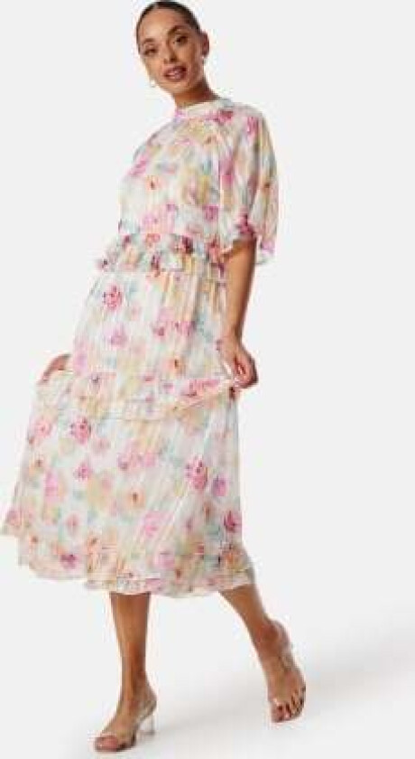 Vivoline 2/4 midi flounce dress Patterned 42