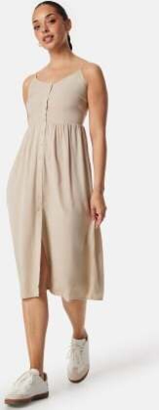 Vipricil strap button dress Feather Gray 34