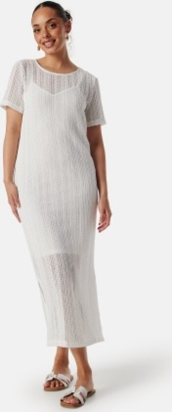 Vigardea O-Neck S/S ankle dress Egret XS