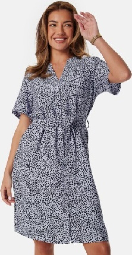 Objjacira S/S Shirt Dress Blue/Patterned 38
