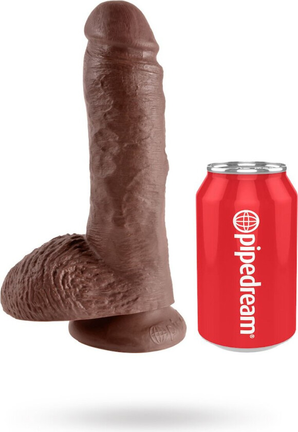 Cock with Balls 22.5 cm - Brown