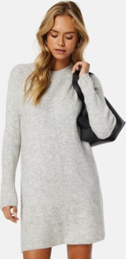 Onlcarol L/S Dress Knit Light Grey Melange XL