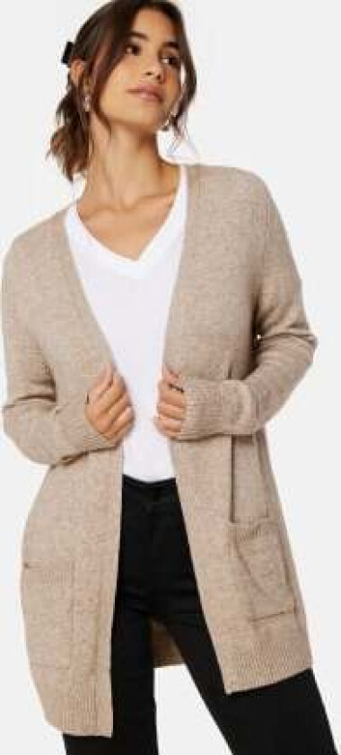 Lesly L/S Open Cardigan Beige Detail:W. Mela S