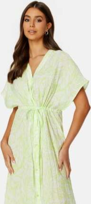 Limia Maya S/S Midi Dress Lettuce Green AOP:Ma 38