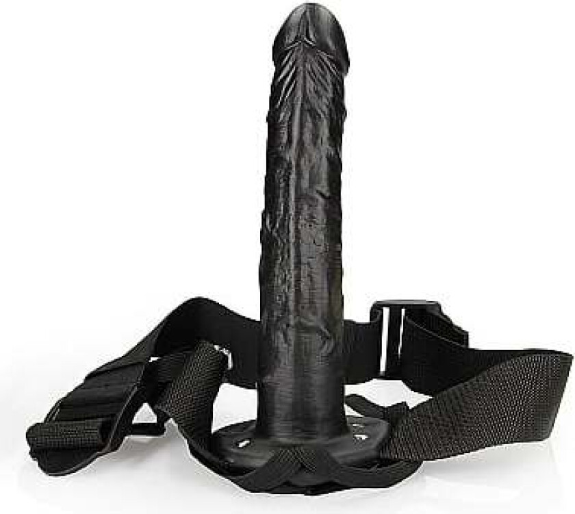 Hollow Strap-on without Balls 24,5 cm - black