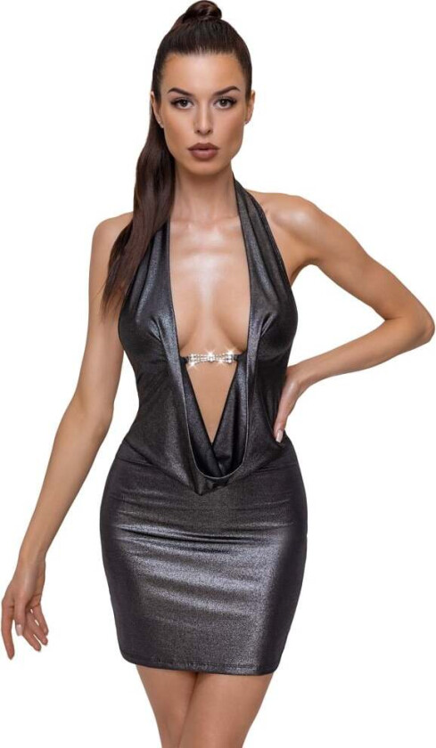 Dress with deep neckline - Silver