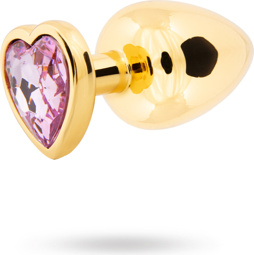 Loving Heart Large Plug - Gold/Pink