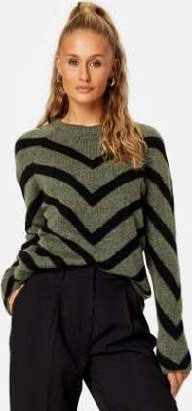 Onleliza L/S Pullover Knit Lizard Detail:W/ BLACK M
