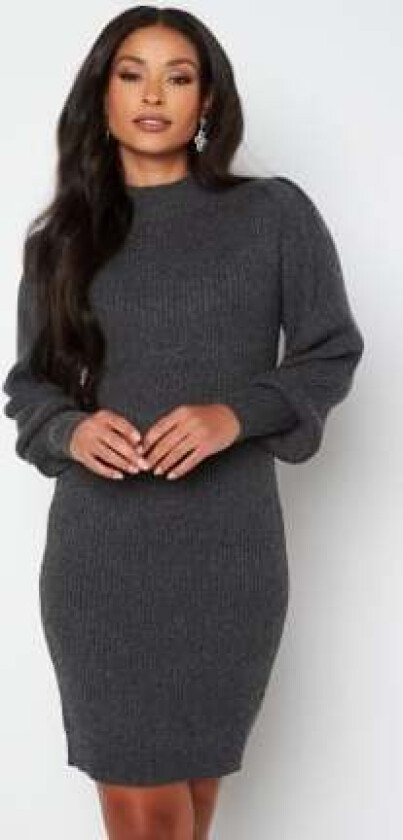 Onlkatia L/S Dress Knit Dark Grey Melange S