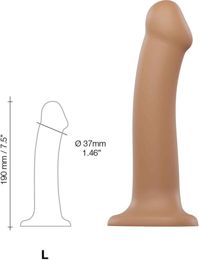 Bøybar Dildo Dual Density Large -19 cm
