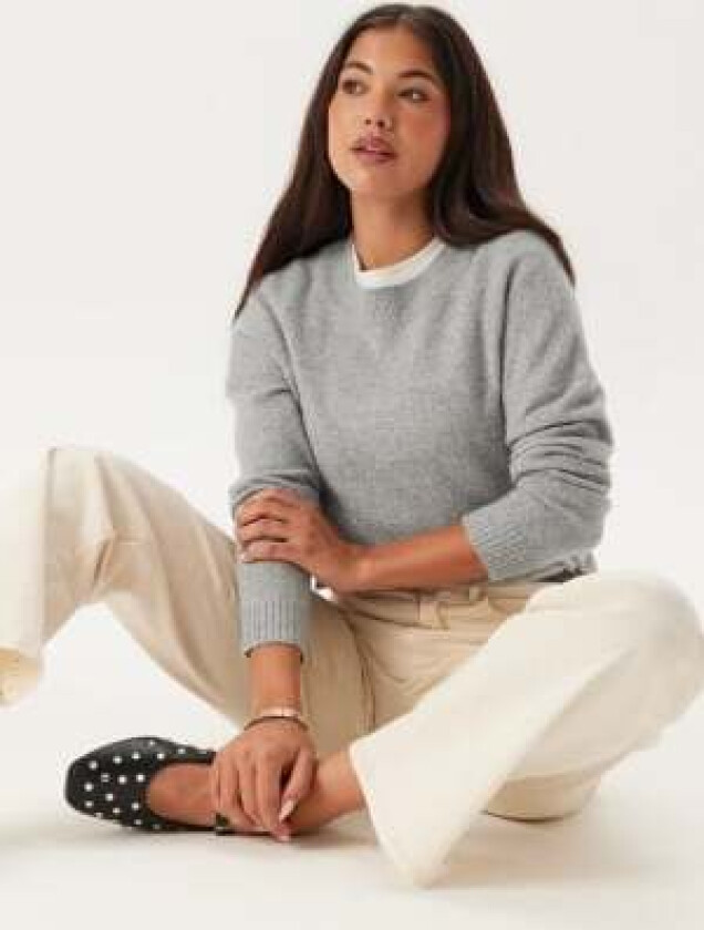 Vmdoffy LS O-Neck Blouse Light Grey Melange S