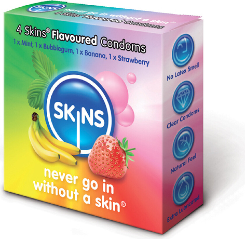 Mix Pack Smakstilsatte Kondomer - 4 pack
