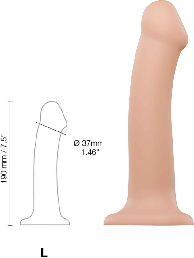 Bøybar Dildo Dual Density Large -19 cm