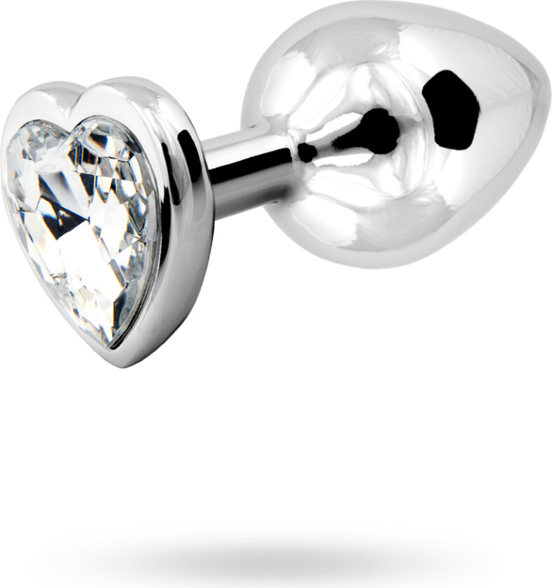 Loving Heart Medium Plug - Silver/Clear