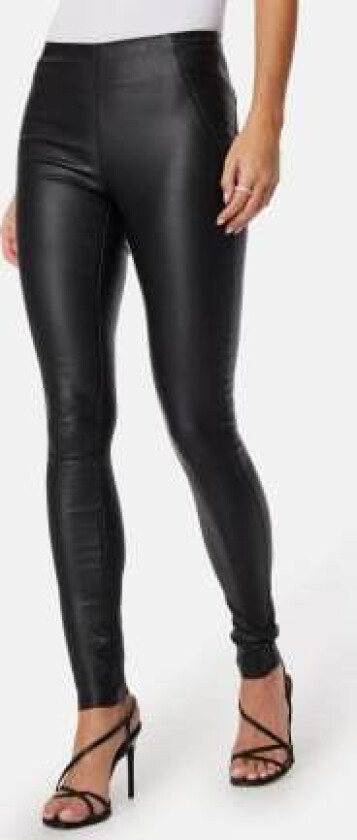 Objbelle Coated Leggings Black 40