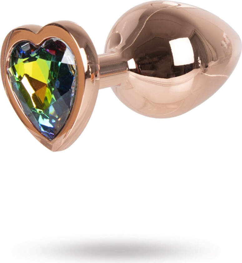 Metal Heart Plug Rose Gold - Medium 7 cm