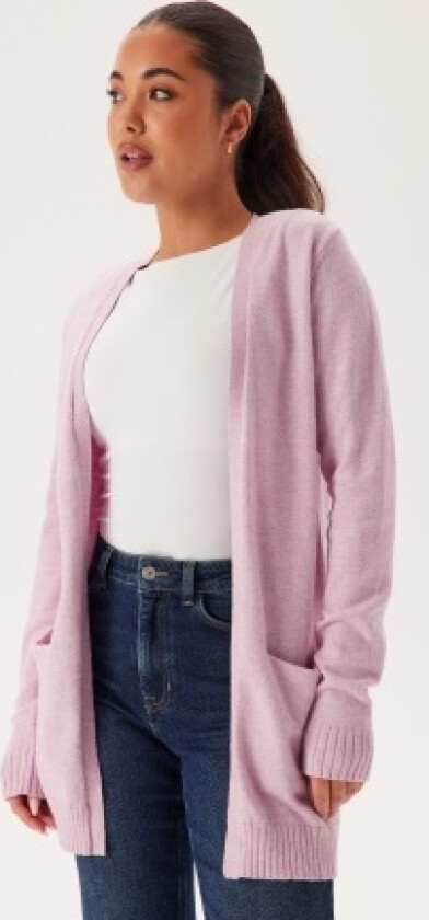Viril Open L/S Knit Cardigan Winsome Orchid Detail:MELANGE XXL