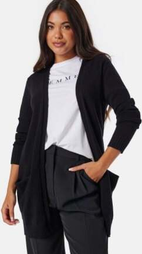 Viril Open L/S Knit Cardigan Black S