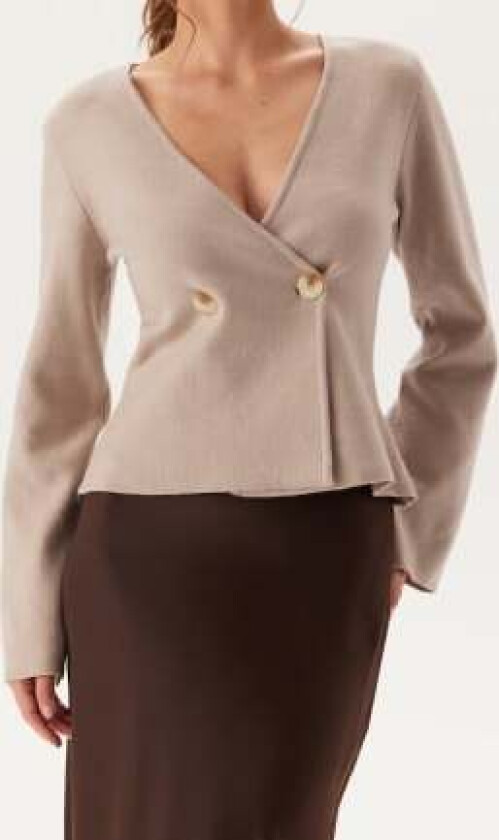 Vizarah Knit Cardigan Natural Melange L