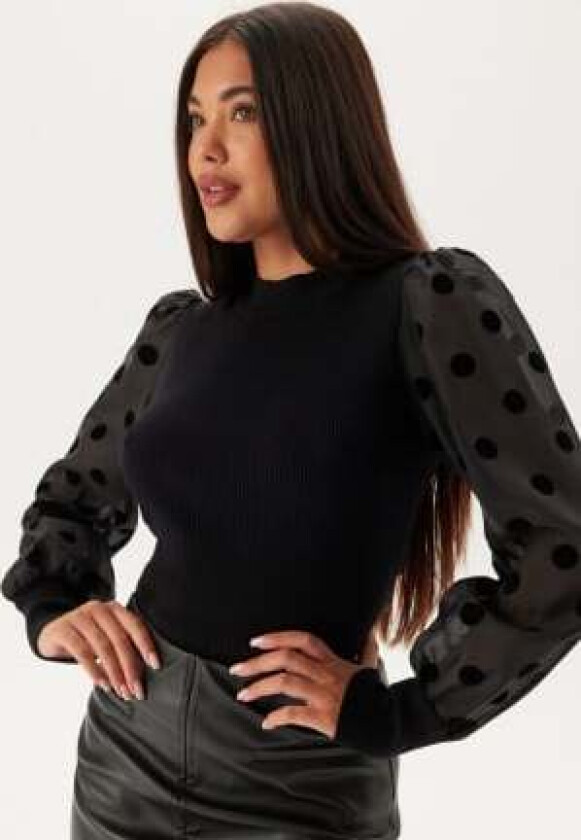 Yasdotme Ls Knit Pullover Black S