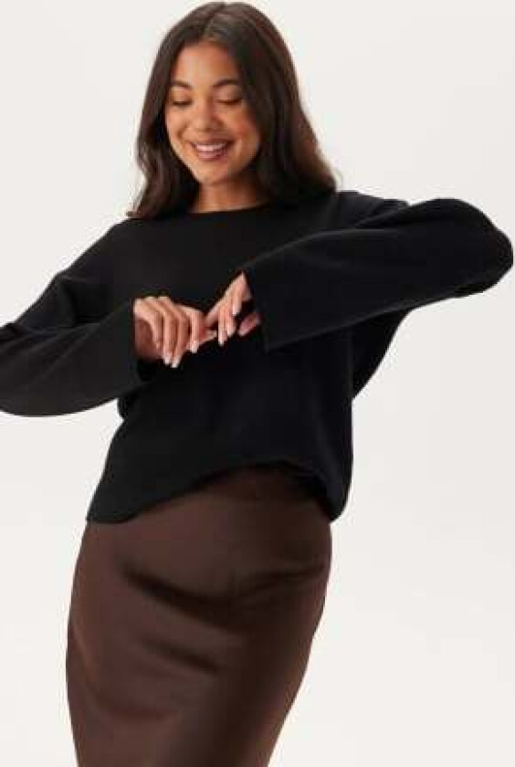 Vicassie O-neck L/S KNIT TOP K Black Beauty S