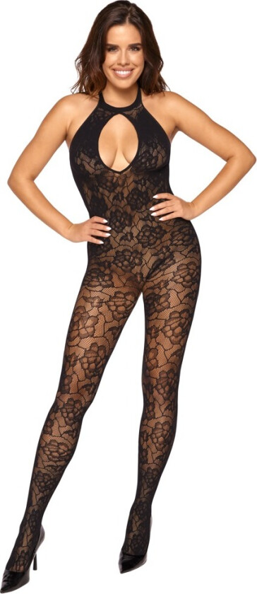 Crotchless Catsuit Black